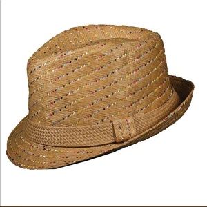 Multi Color Straw Fedora Hat